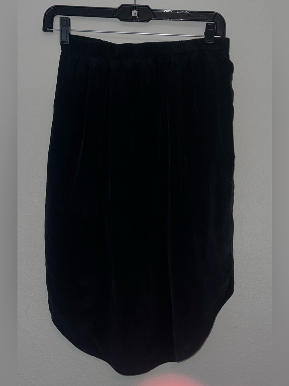 Madewell 100% Silk Black Midi Skirt French Girl Minimalist Quiet Luxury S - Picture 3 of 7